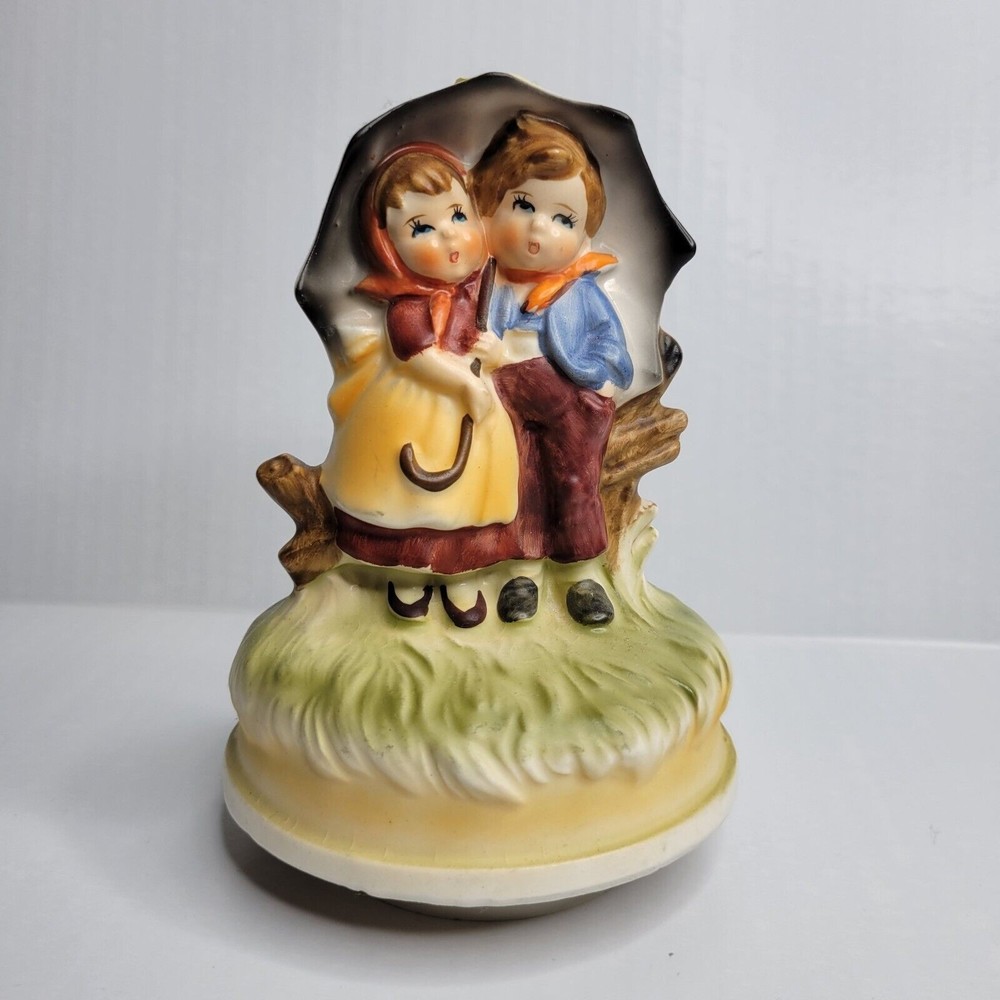 Music Box Chadwick Miller Sankyo Rotating Rain Drops Keep Falling Vintage